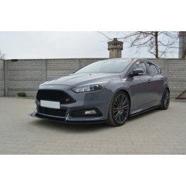 Накладка сплиттер на передний бампер на Ford Focus III ST рестайл